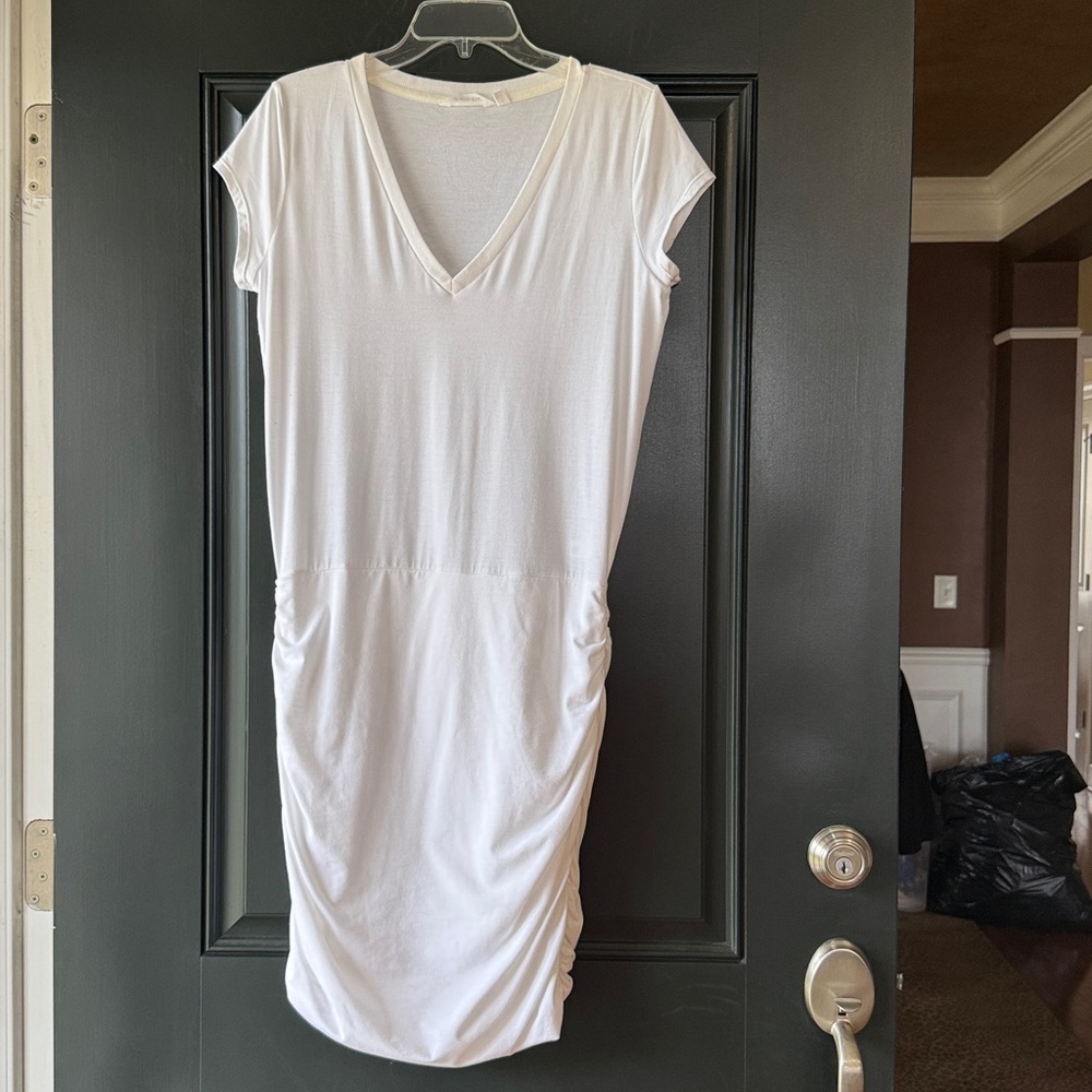 Athleta Topanga White Pullover Fitted Jersey Dress Size Medium - Picture 5 of 15